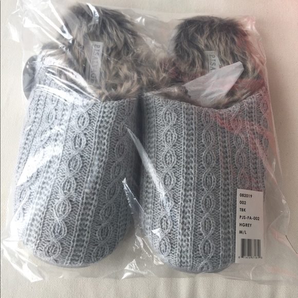 PJ Salvage Shoes - PJ salvage faux trim cable slippers